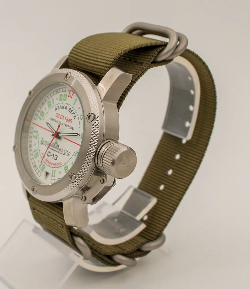 Часы С-13 "Атака века" 1081.21 механические с автоподзаводом (сапфировое стекло),  механизм Восток 2431