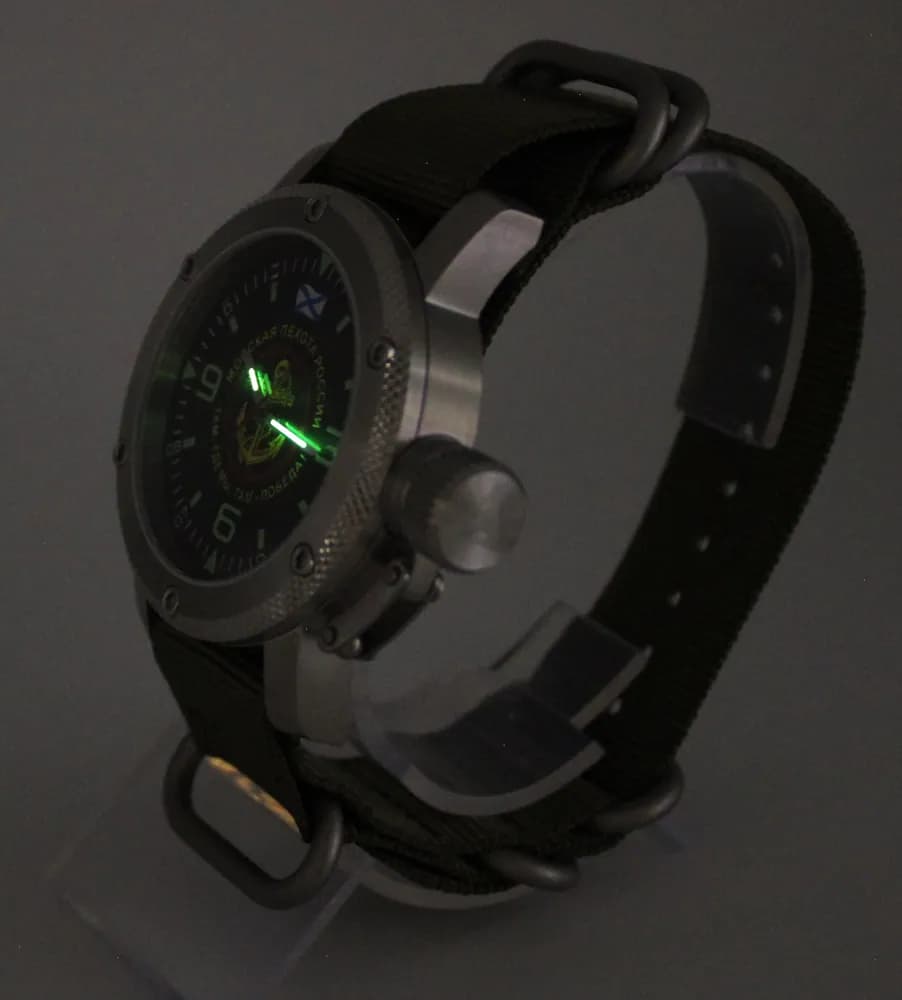 Часы Морская пехота 1167.21 механические с автоподзаводом (сапфировое стекло), механизм Восток 2415 