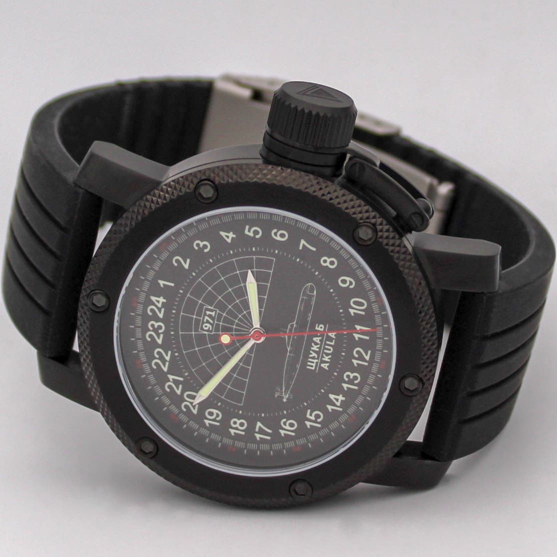 Часы 971 Щука-Б (Акула), механизм Восток 2415.01