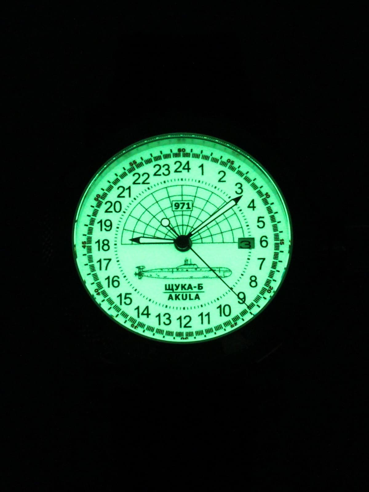 Часы 971 / Щука-Б (Akula) кварцевые (Ronda 515.24H) Q47.061.2