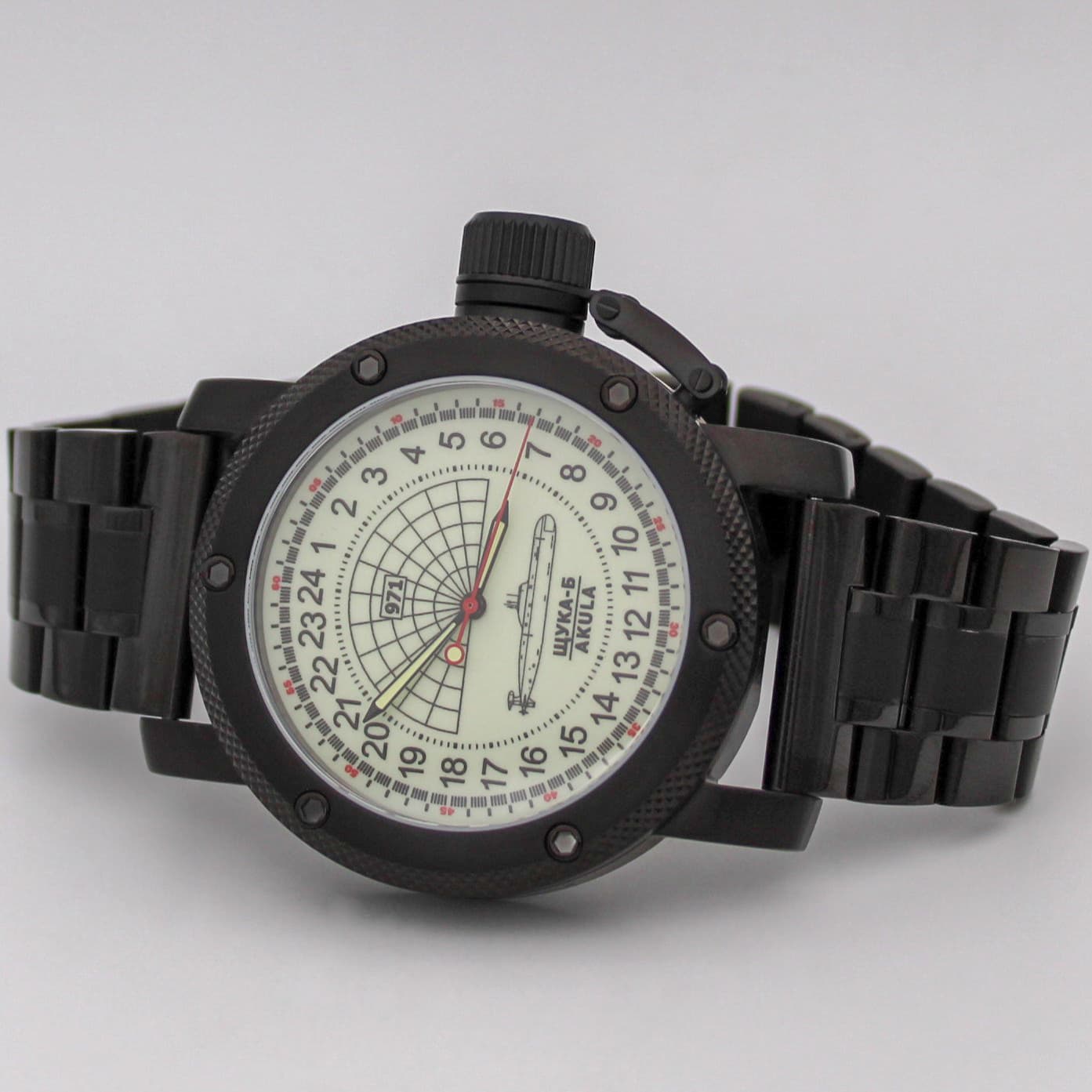 Часы 971 Щука-Б (Акула), механизм Восток 2415.01