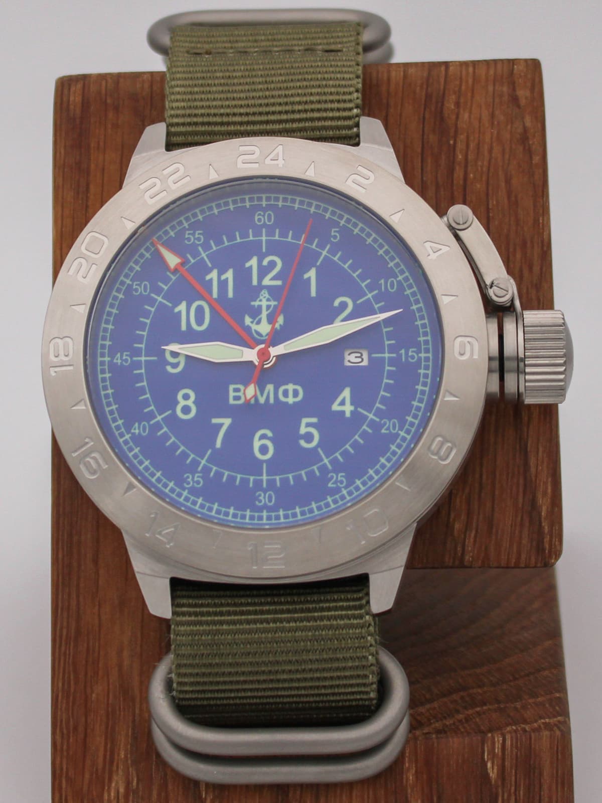 Часы ВМФ механические с автоподзаводом (Seiko NH34A) 52.322.21