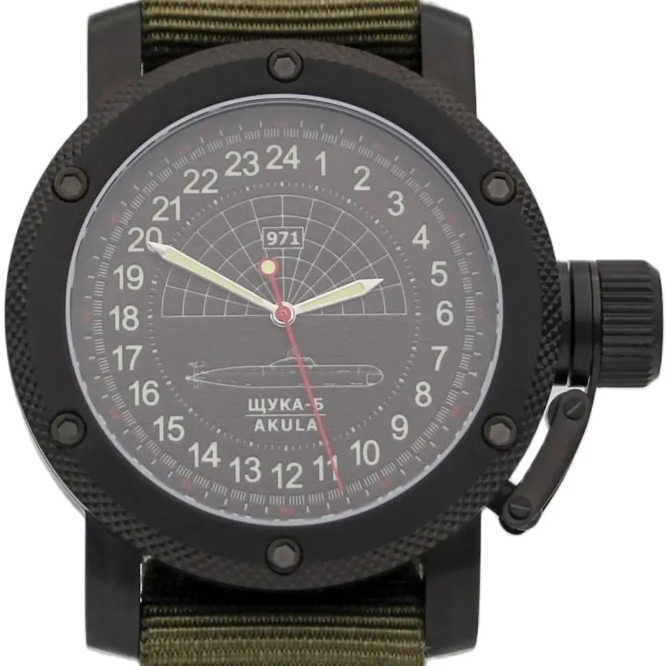 Часы 971 Щука-Б (Акула), механизм Восток 2415.01