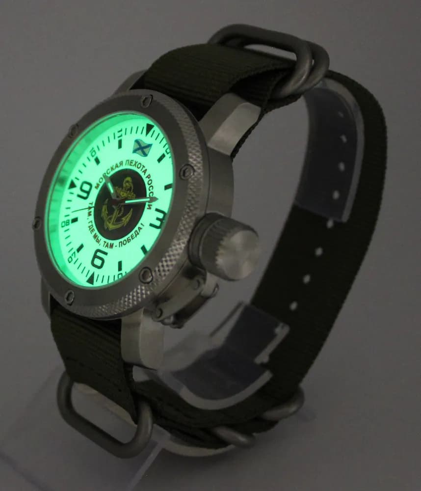 Часы наручные Морская пехота 166.21, механические, механизм Ракета 2609НА