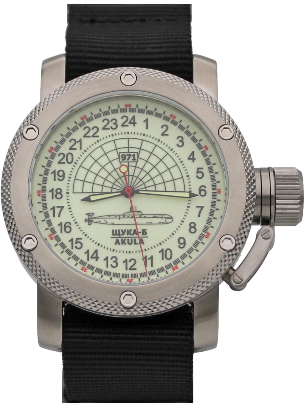 Часы 971 Щука-Б (Акула), механизм Восток 2415.01