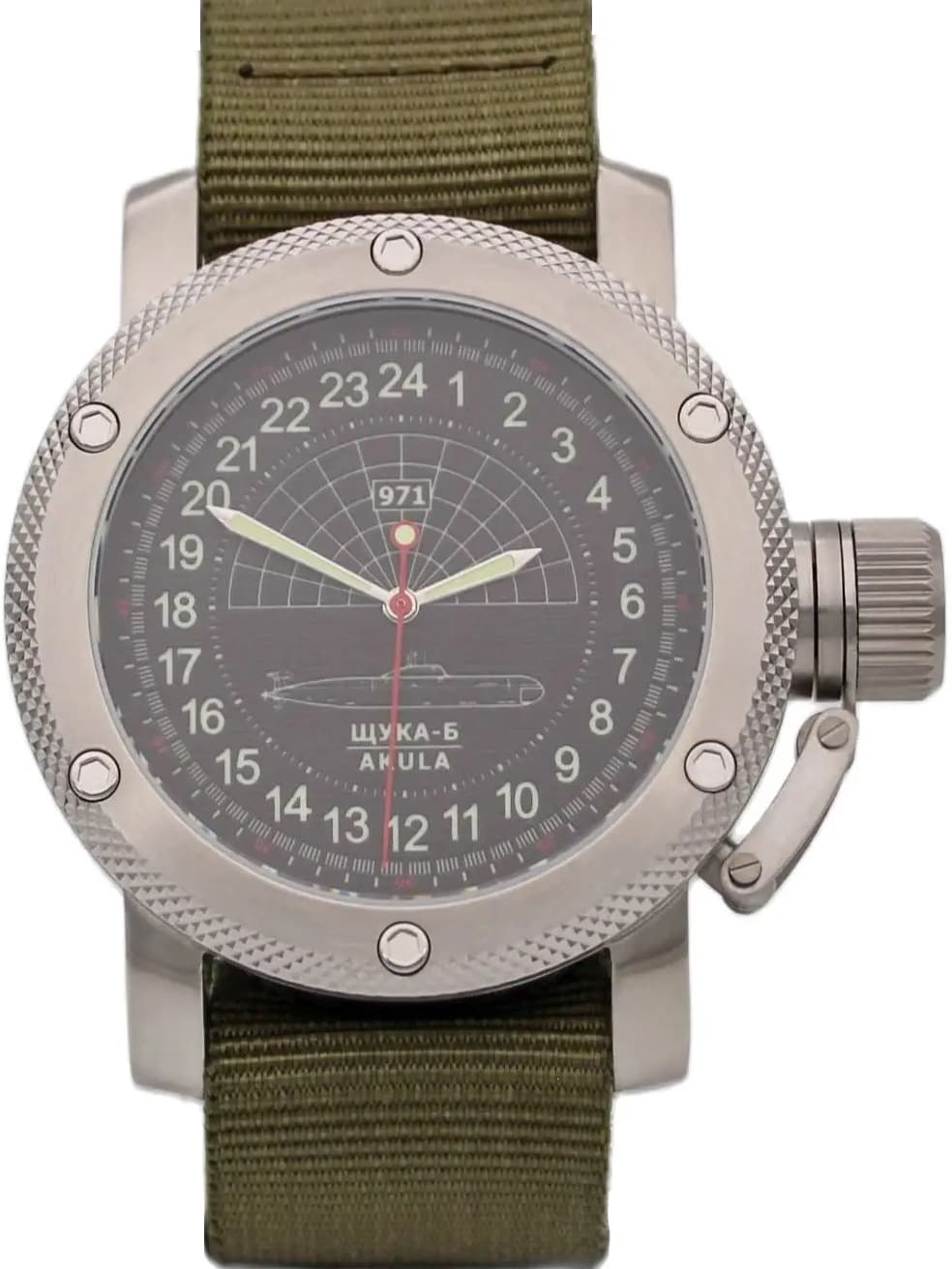Часы 971 Щука-Б (Акула), механизм Восток 2415.01