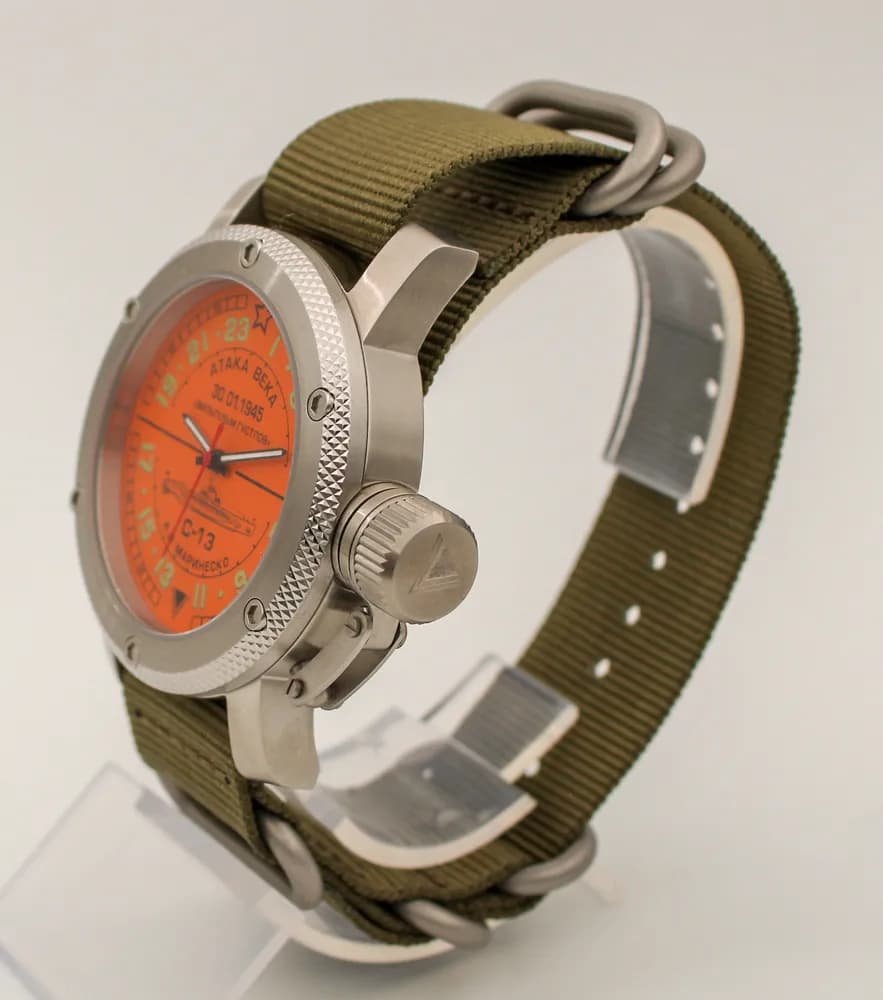 Часы С-13 "Атака века" 1083.21 механические с автоподзаводом (сапфировое стекло),  механизм Восток 2431