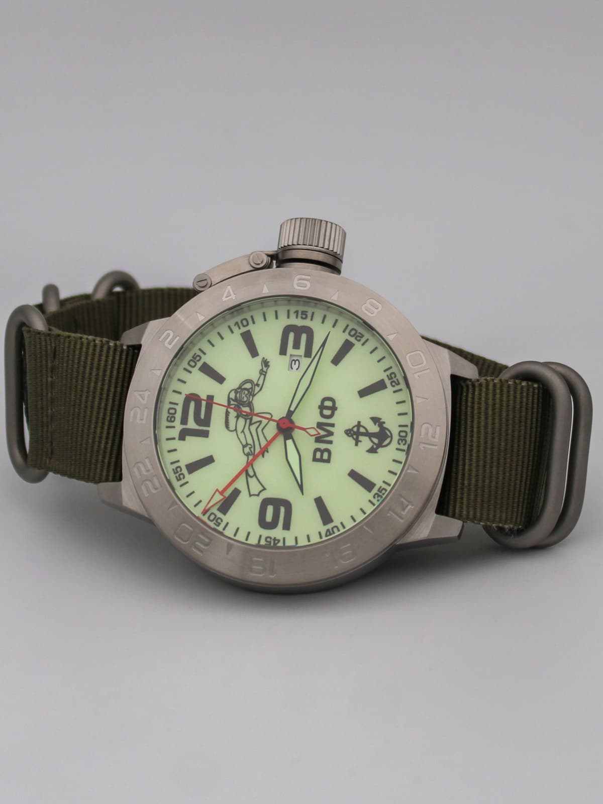 Часы ВМФ Боевой пловец механические с автоподзаводом (Seiko NH34A) 52.027.21