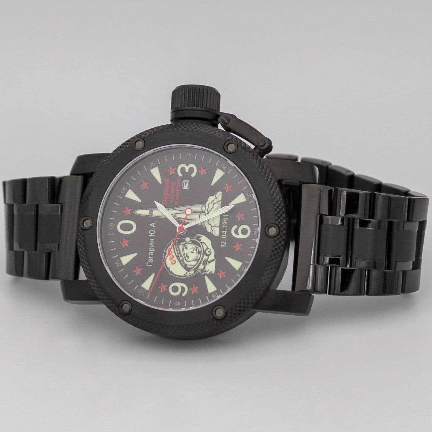 Часы Гагарин механические с автоподзаводом (Miyota 8215) 105.1371.1