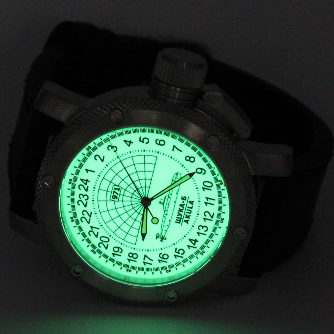 Часы  971 / Щука-Б (Akula), механические, механизм Ракета 2623 Н