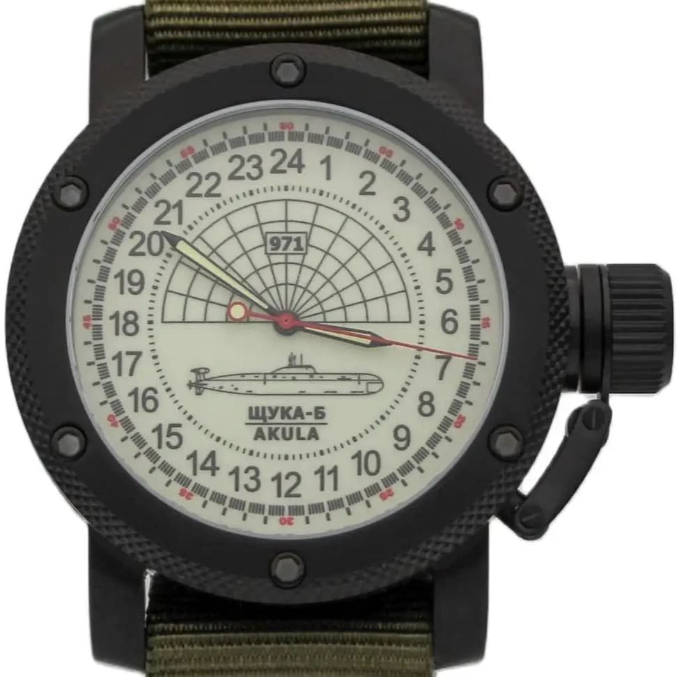 Часы 971 Щука-Б (Акула), механизм Восток 2415.01
