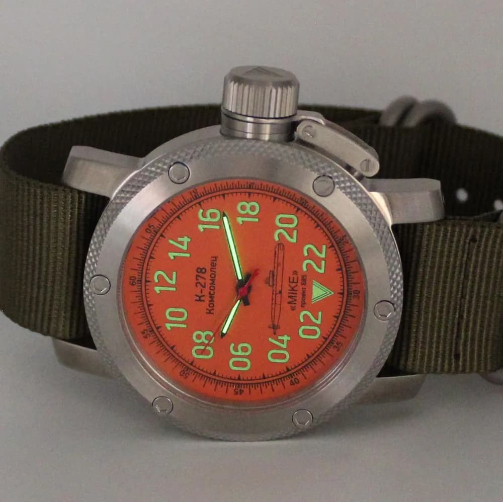 Часы К-278 / Комсомолец (Mike) механические 043.21 механизм Ракета 2623