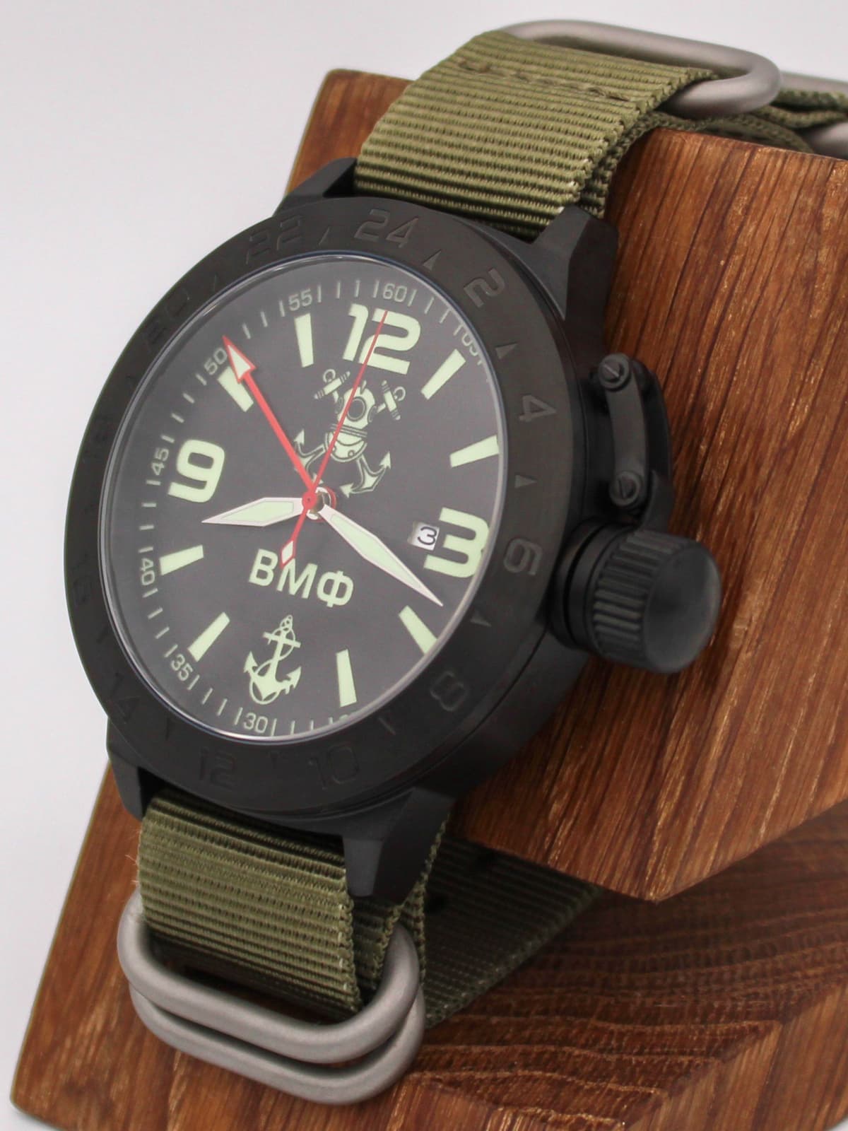 Часы ВМФ механические с автоподзаводом (Seiko NH34A) 152.026.21