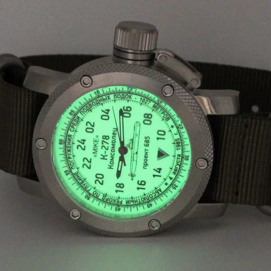 Часы К-278 / Комсомолец (Mike) механические 045.21 механизм Ракета 2623 