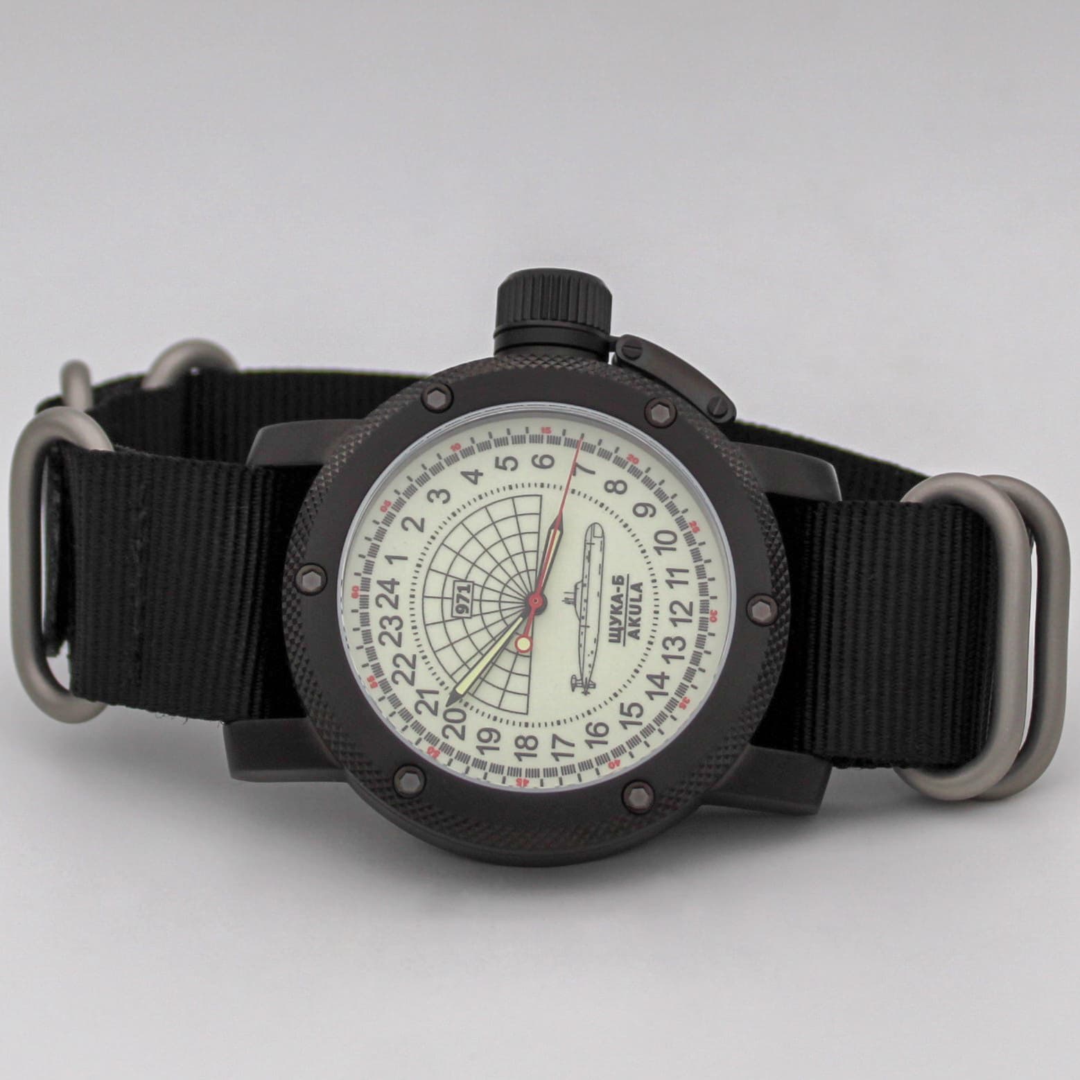 Часы 971 Щука-Б (Акула), механизм Восток 2415.01