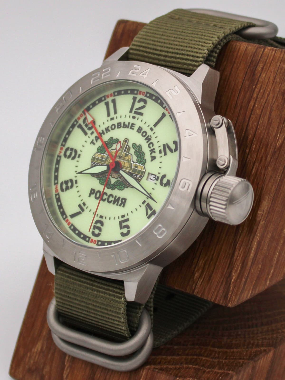 Часы Танковые войска механические с автоподзаводом (Seiko NH34A) 52.210.21