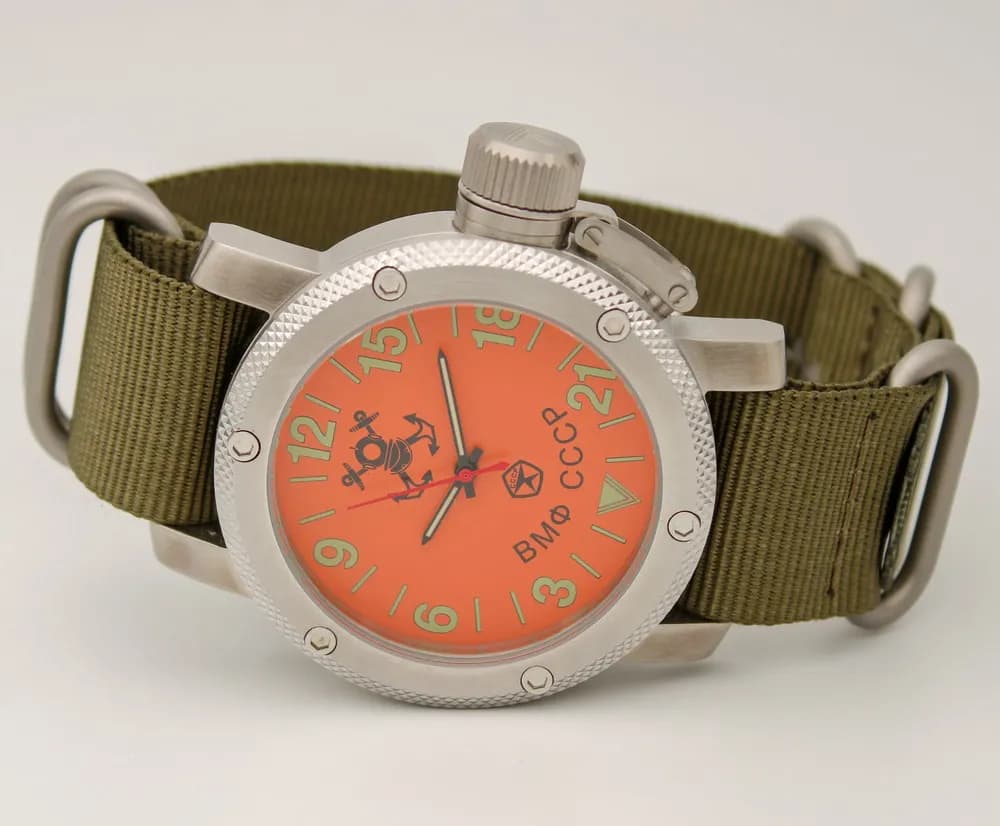 Часы наручные  ВМФ СССР  023.21  механические, механизм Ракета 2623Н