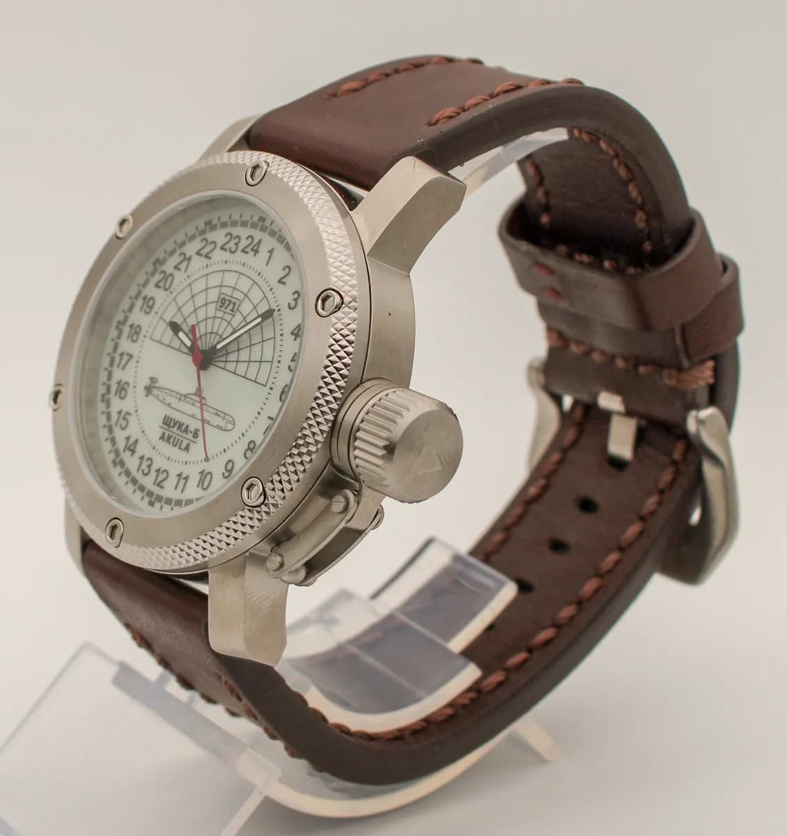 Часы наручные 971 / Щука-Б (Akula), механические  061.02,  противоударные,  механизм Ракета 2623 Н