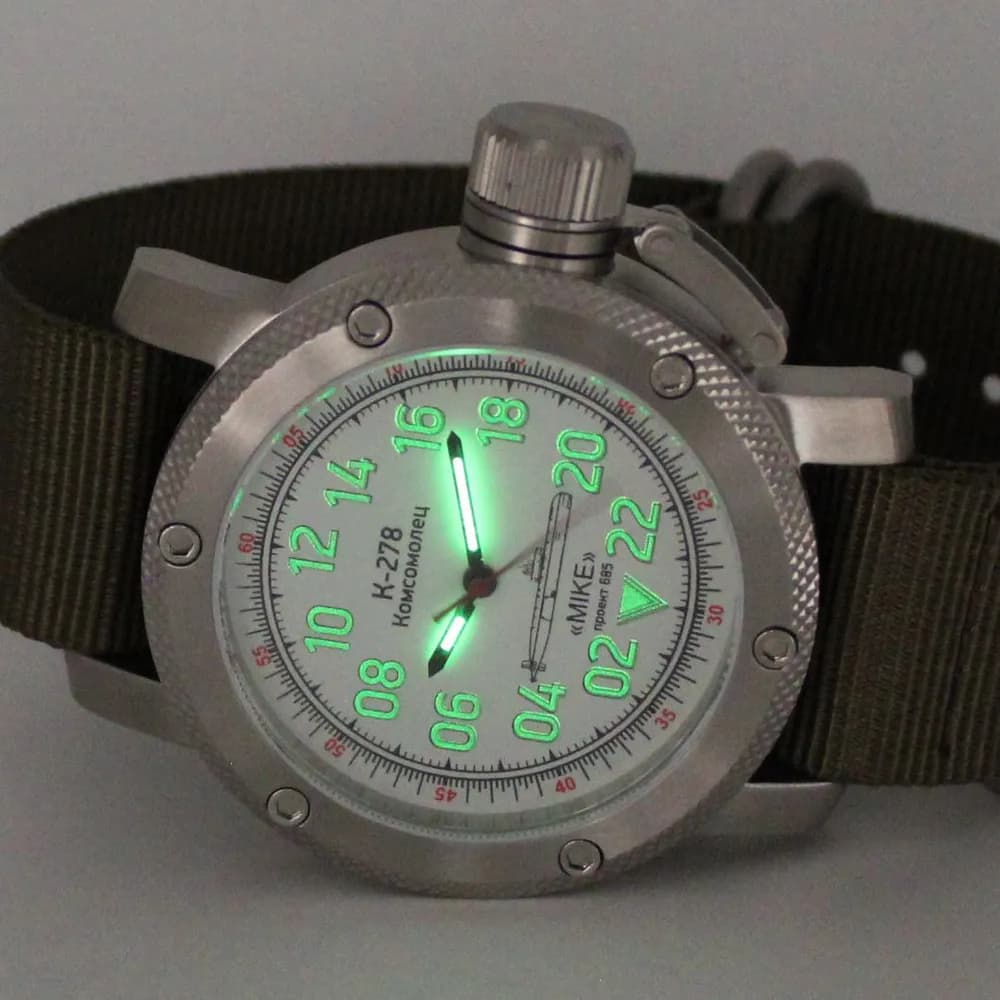 Часы К-278 / Комсомолец (Mike) механические 041.21механизм Ракета 2623 