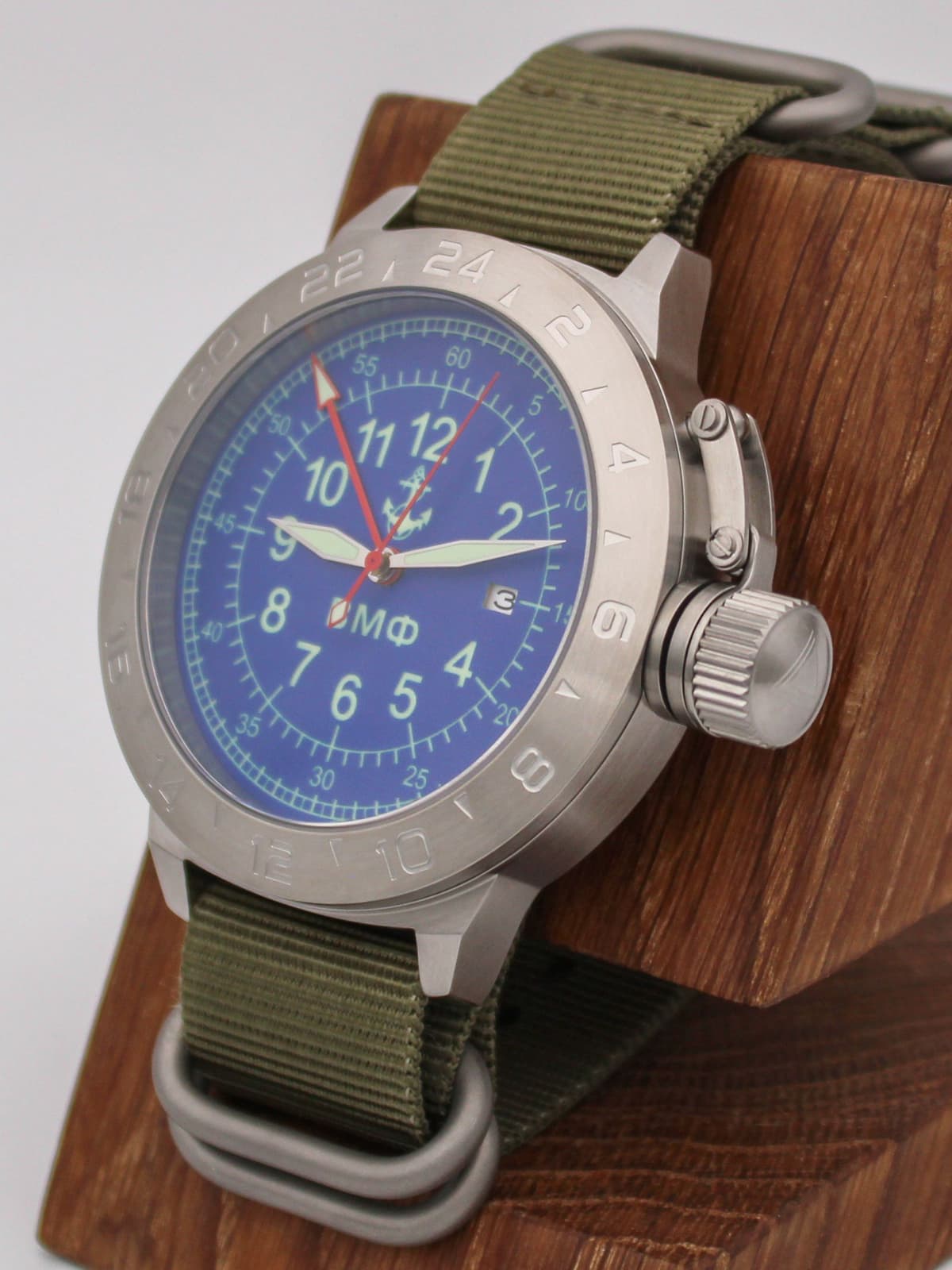 Часы ВМФ механические с автоподзаводом (Seiko NH34A) 52.322.21