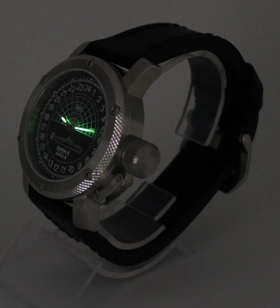 Часы 971 / Щука-Б (Akula) 1063.01 механические с автоподзаводом (сапфировое стекло), механизм Восток 2431