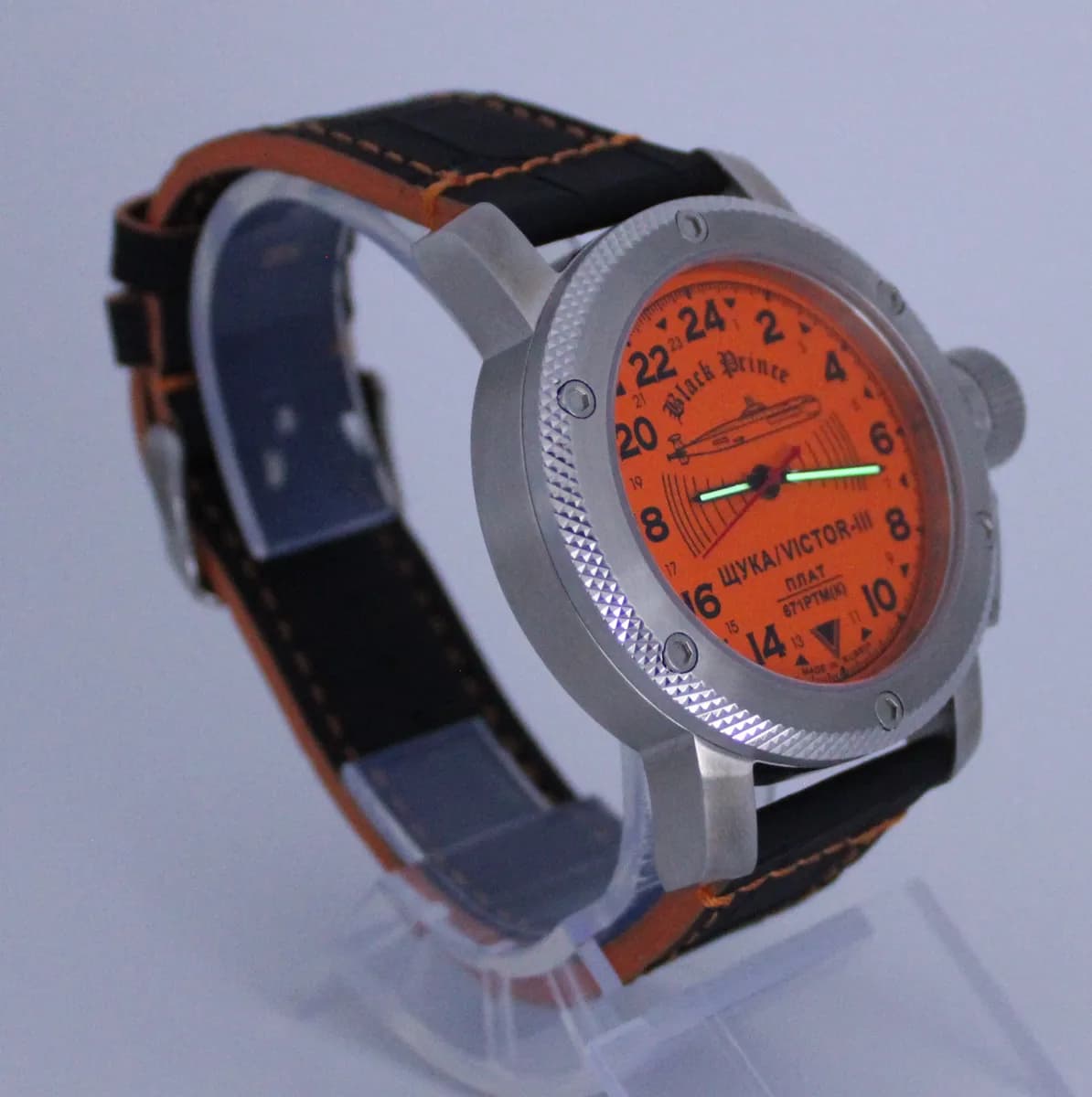 Часы наручные  671 / Щука (Black Prince) механические 067.015 механизм Ракета 2623 Н