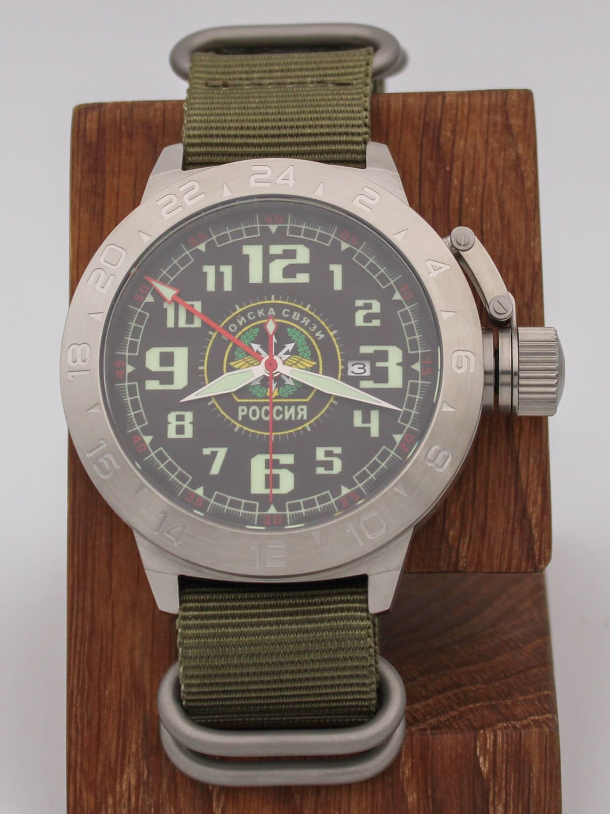 Часы Войска связи механические с автоподзаводом (Seiko NH34A) 52.197.21