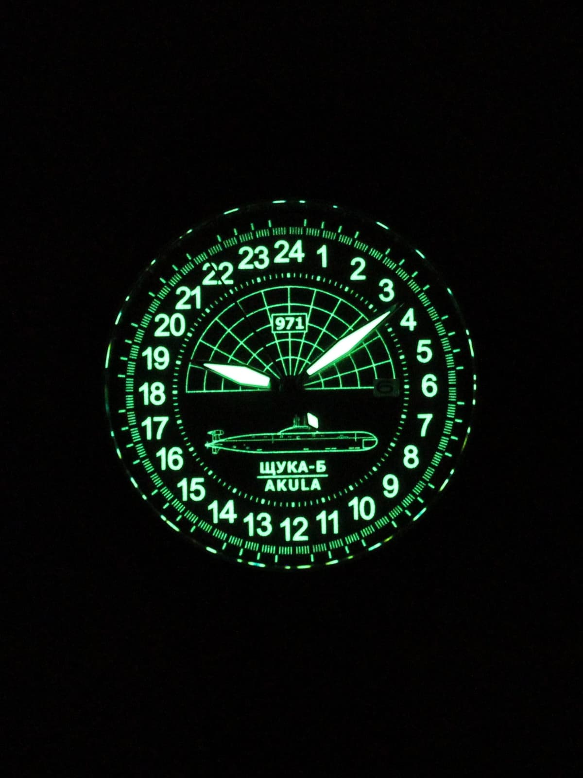 Часы 971 / Щука-Б (Akula) кварцевые (Ronda 515.24H) Q152.063.1