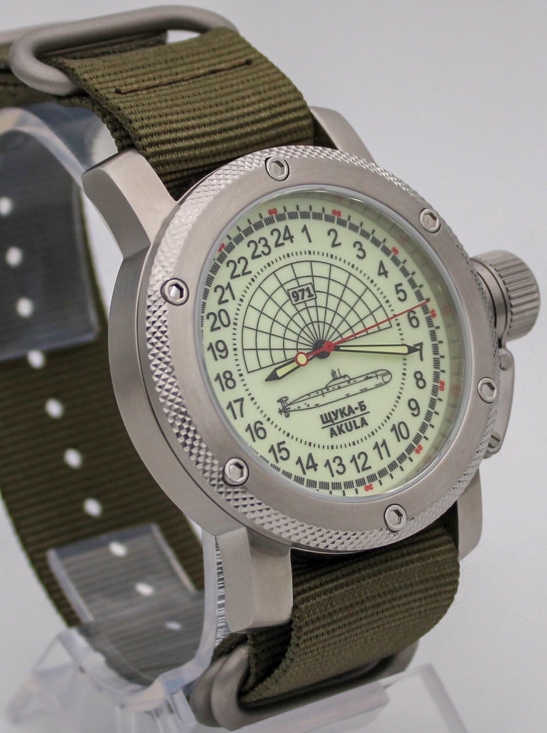 Часы 971 Щука-Б (Акула), механизм Восток 2415.01