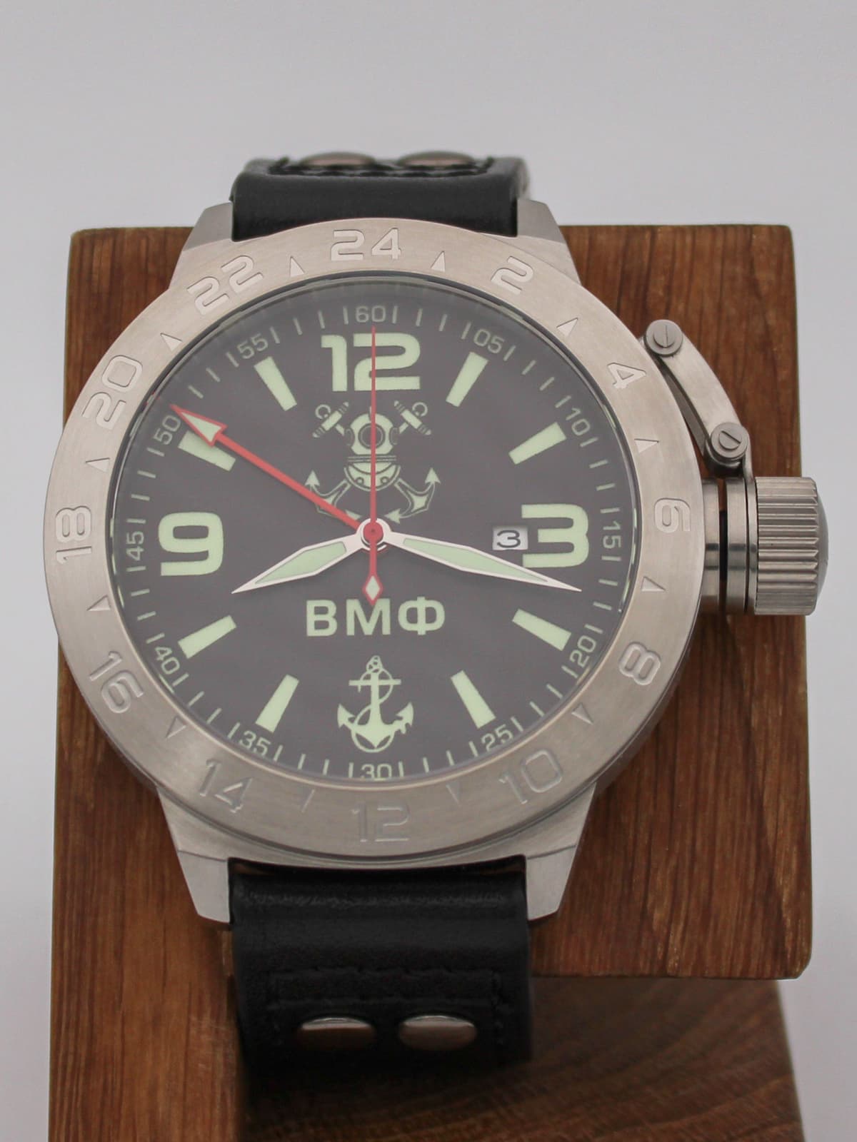 Часы ВМФ механические с автоподзаводом (Seiko NH34A) 52.026.01