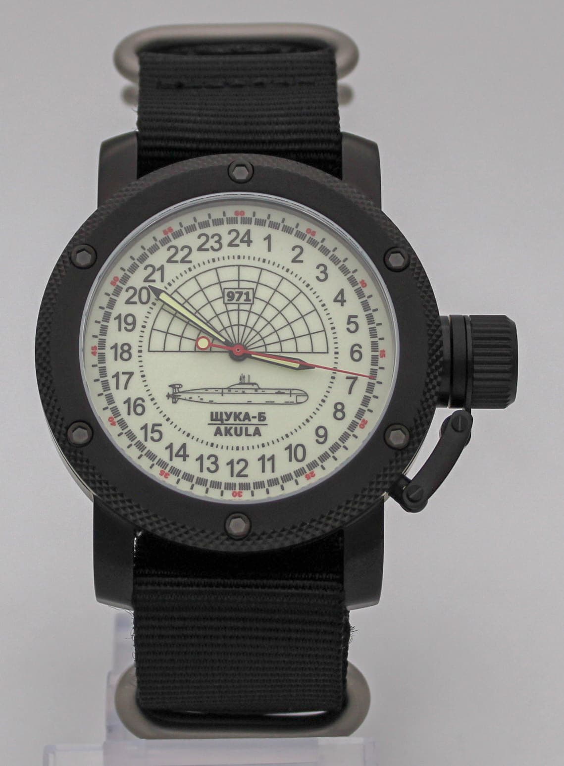 Часы 971 Щука-Б (Акула), механизм Восток 2415.01