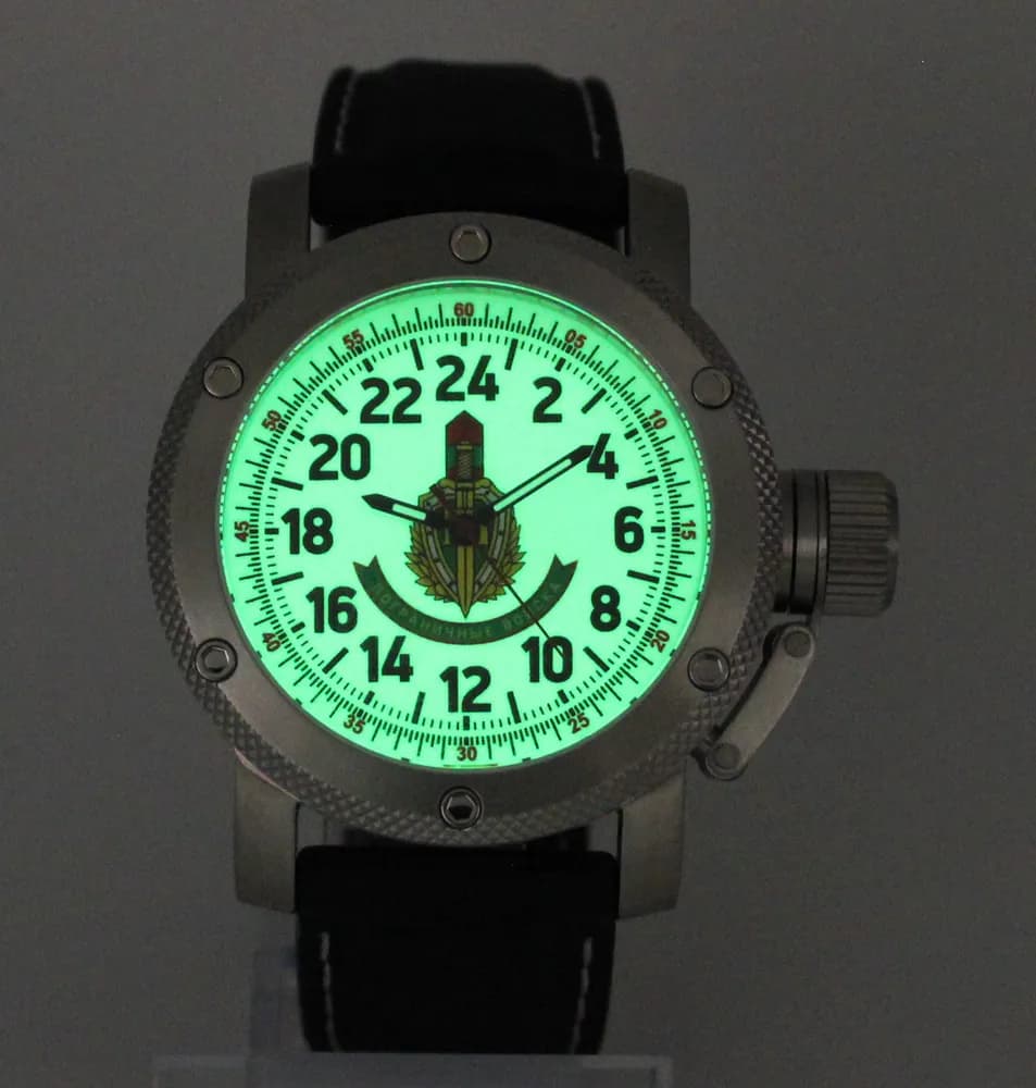 Часы наручные Погранвойска 173.11, механические, механизм Ракета 2623