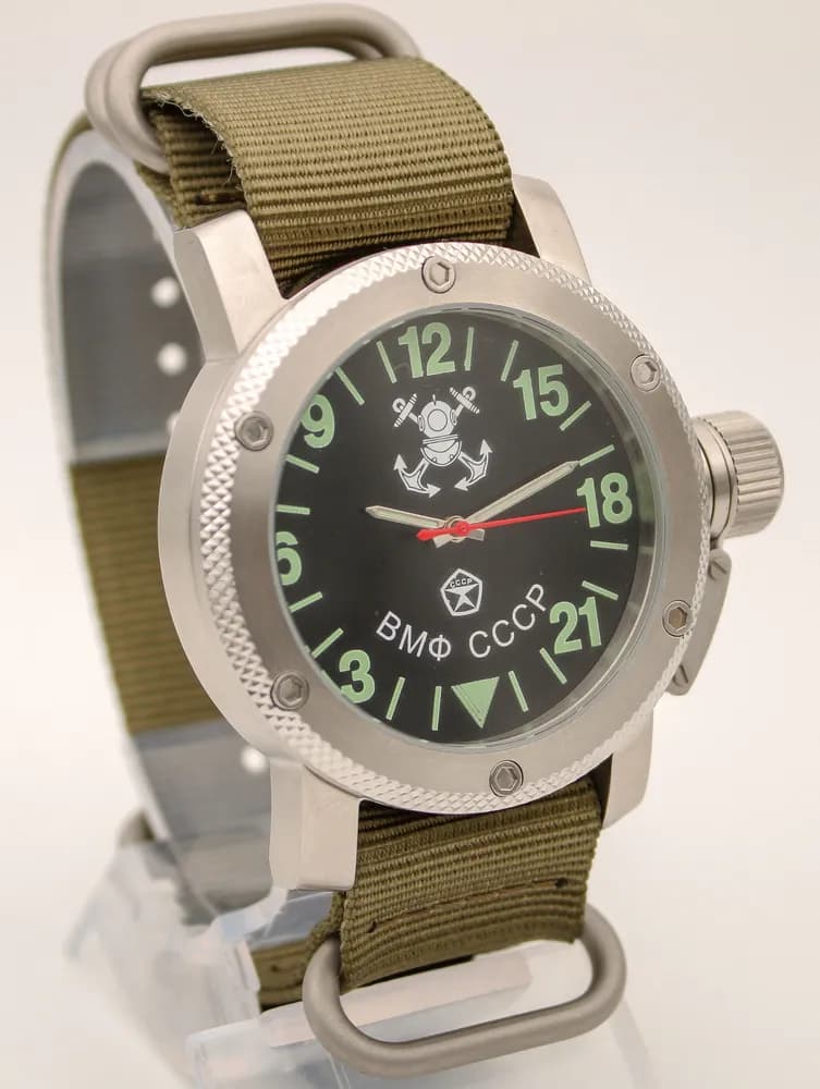 Часы наручные  ВМФ СССР  024.21  механические, механизм Ракета 2623Н