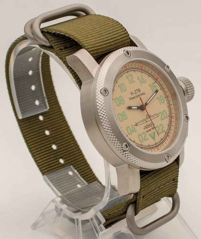 Часы К-278 / Комсомолец (Mike) механические 042.21 механизм Ракета 2623 