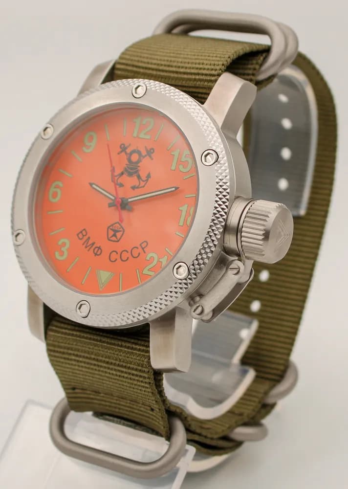 Часы наручные  ВМФ СССР  023.21  механические, механизм Ракета 2623Н