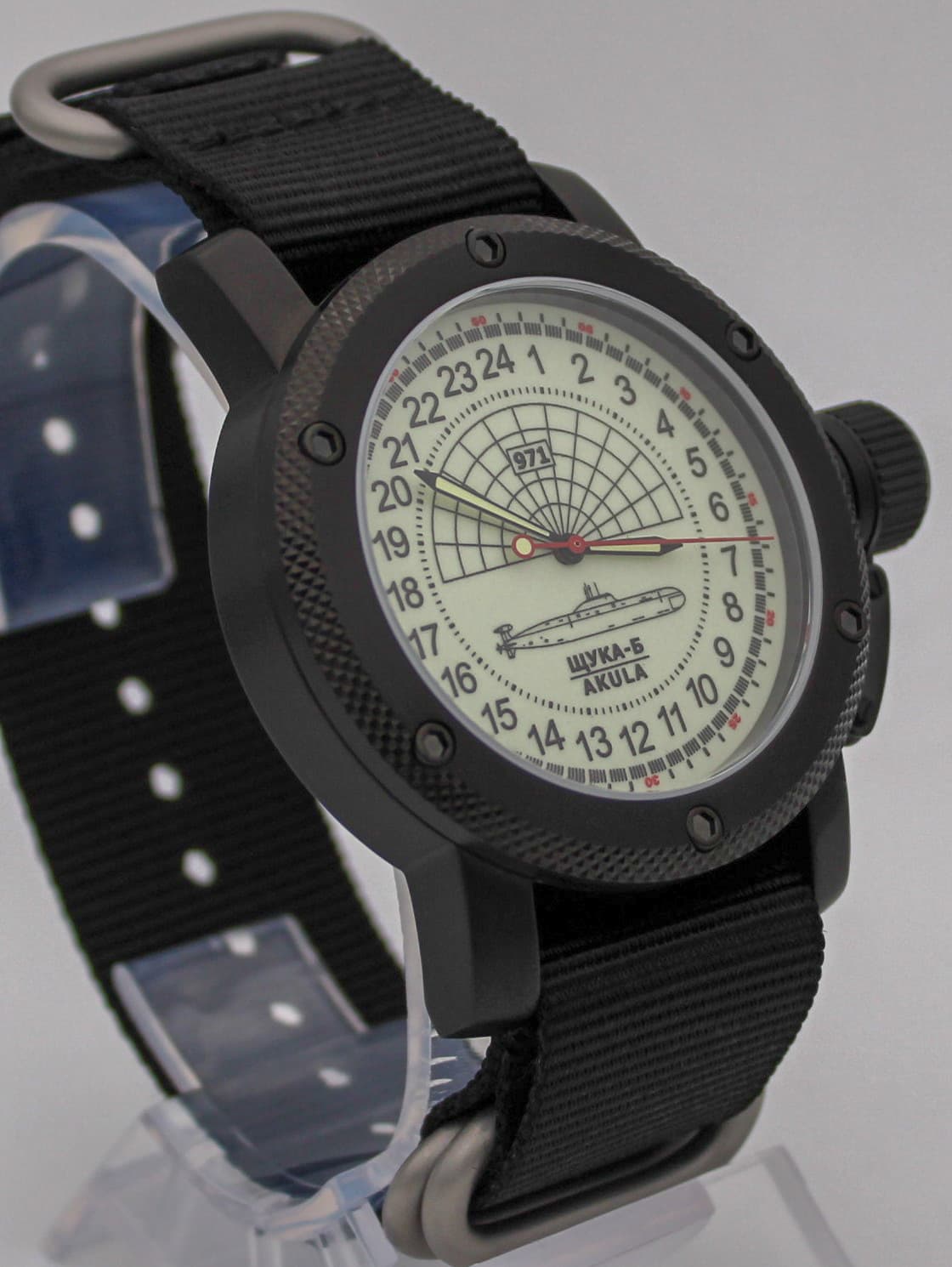 Часы 971 Щука-Б (Акула), механизм Восток 2415.01