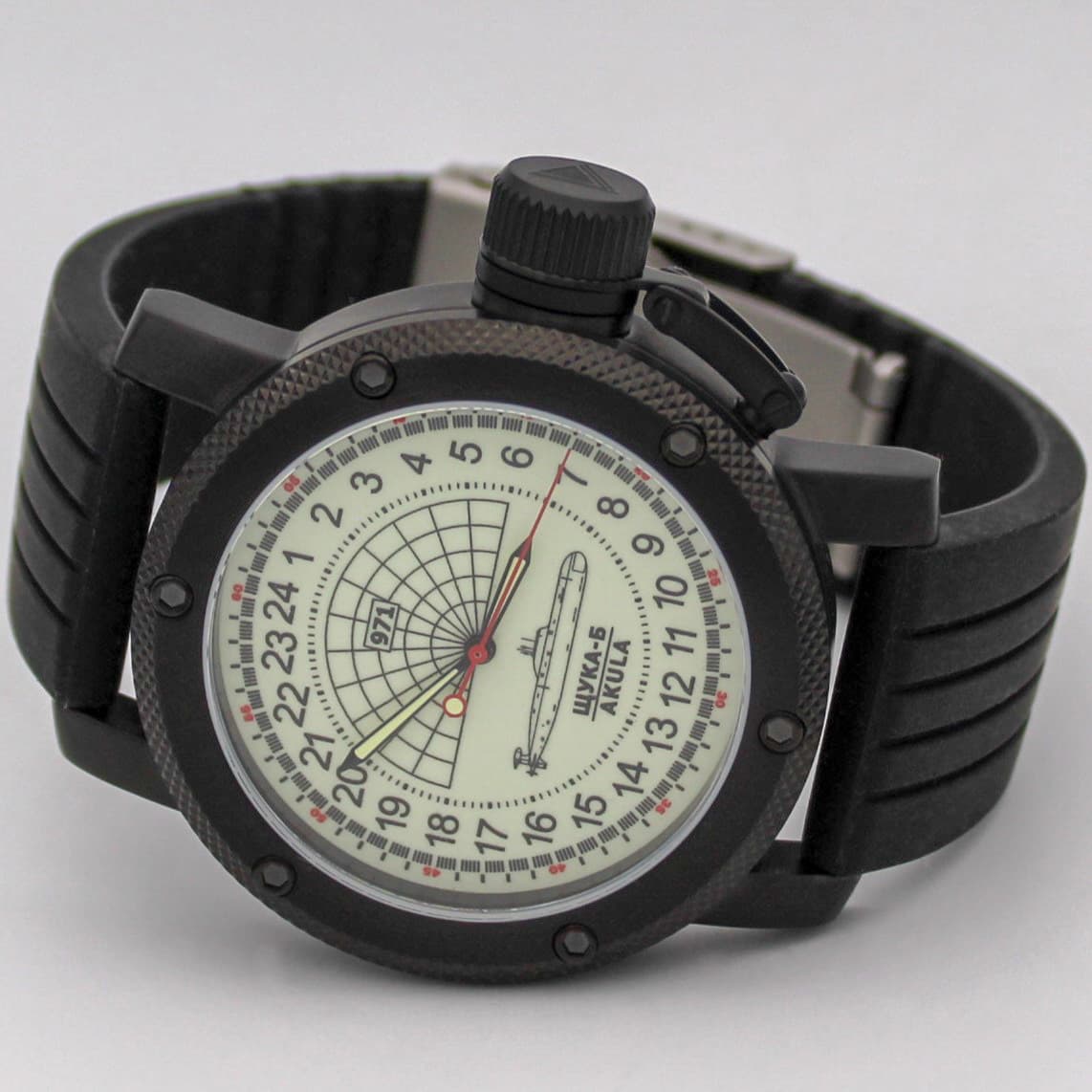 Часы 971 Щука-Б (Акула), механизм Восток 2415.01