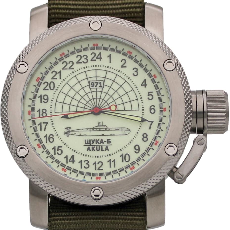 Часы 971 Щука-Б (Акула), механизм Восток 2415.01