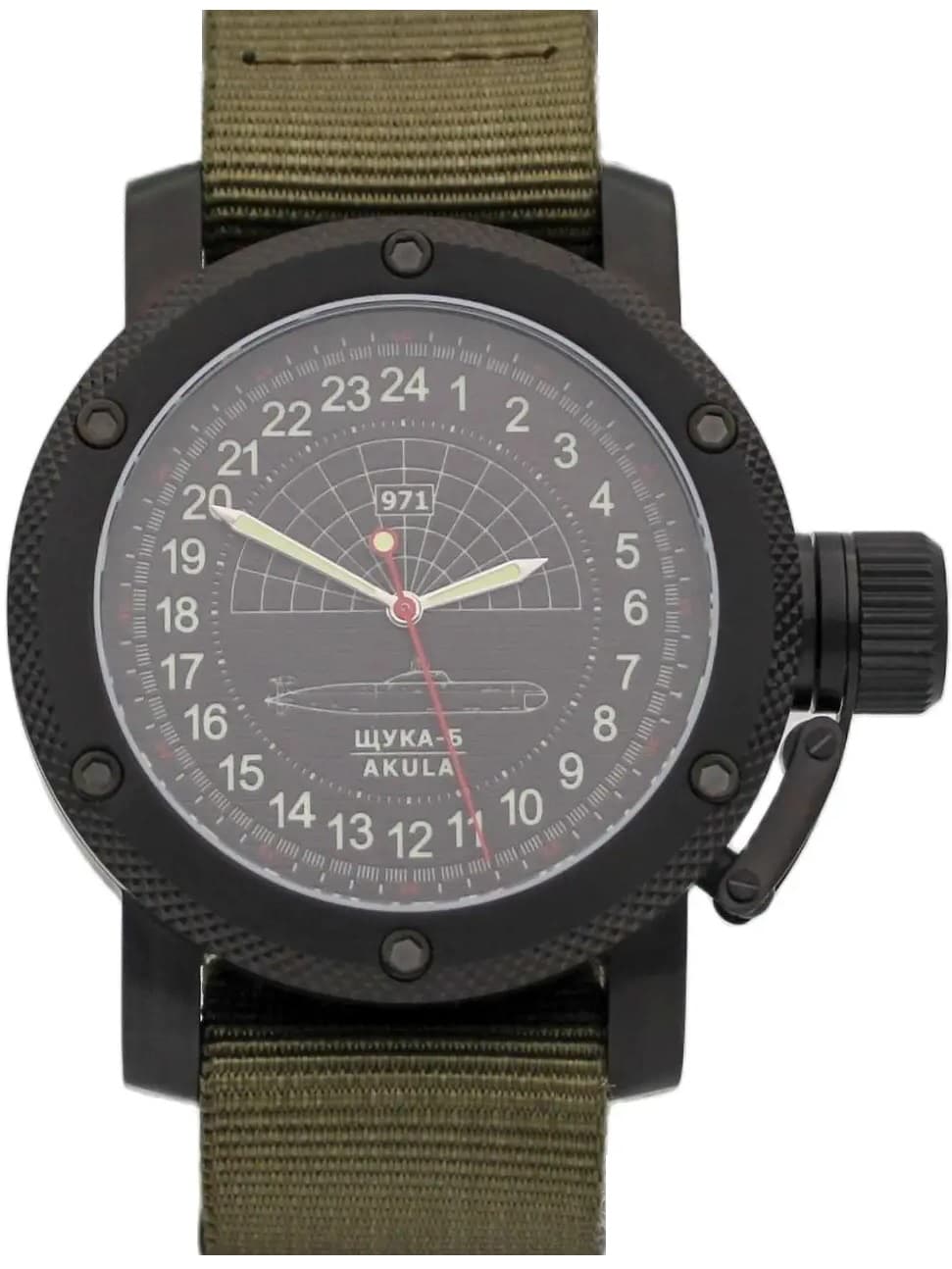 Часы 971 Щука-Б (Акула), механизм Восток 2415.01