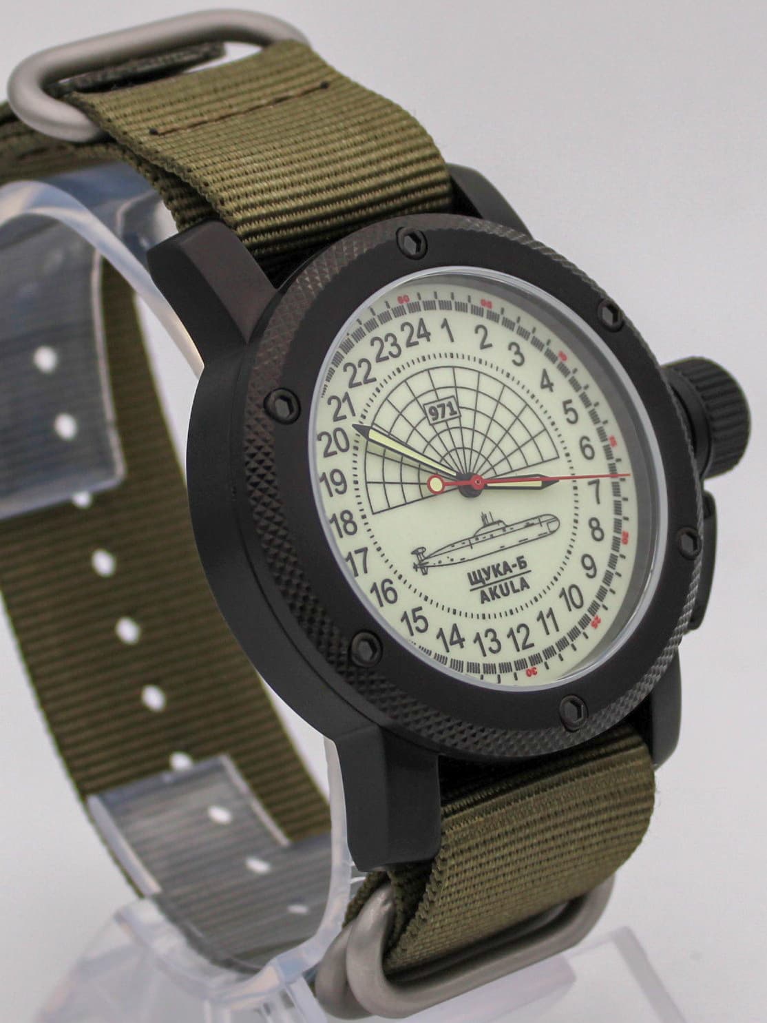 Часы 971 Щука-Б (Акула), механизм Восток 2415.01