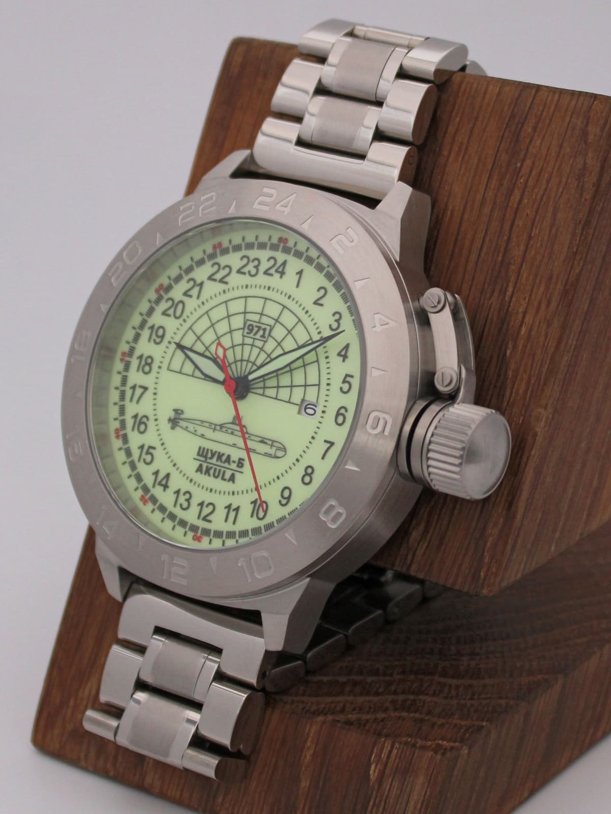 Часы 971 / Щука-Б (Akula) кварцевые (Ronda 515.24H) Q52.061.2