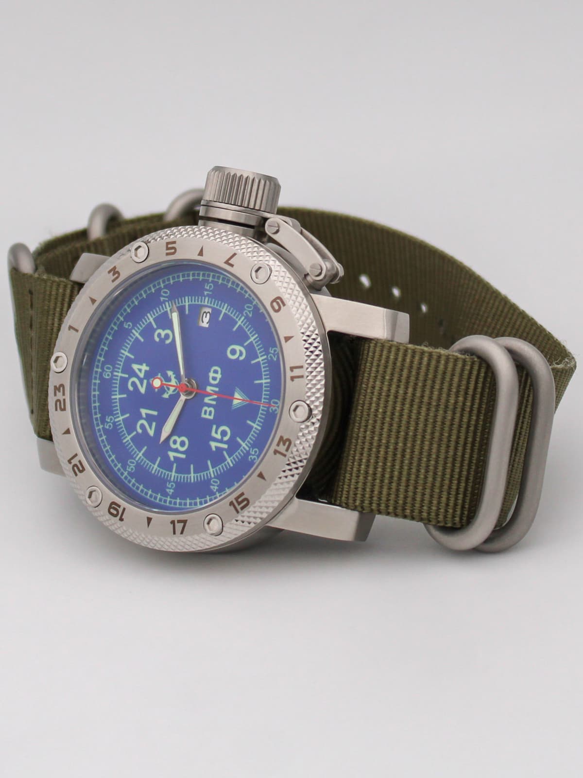 Часы ВМФ кварцевые (Ronda 515.24H) Q47.070.21