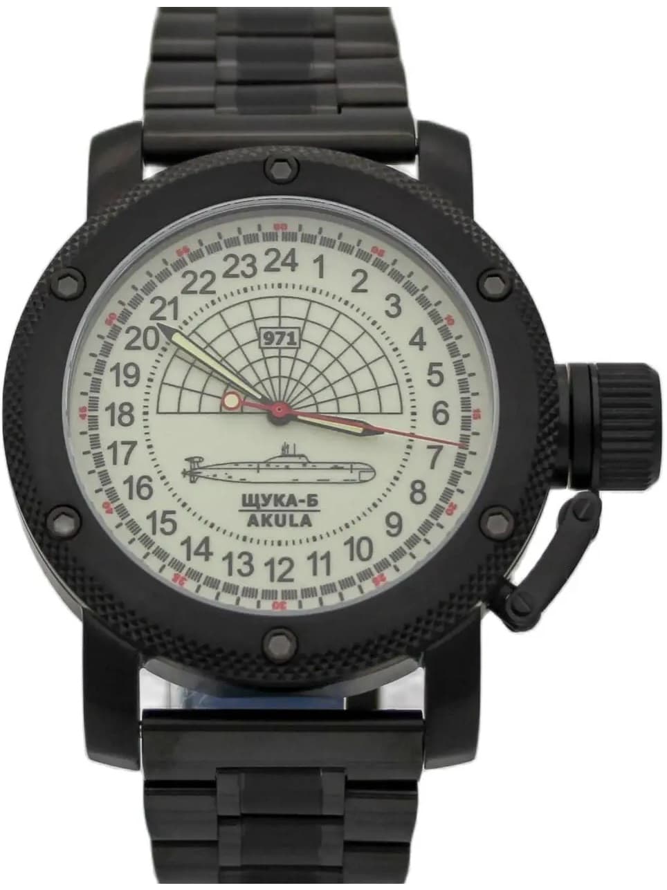 Часы 971 Щука-Б (Акула), механизм Восток 2415.01