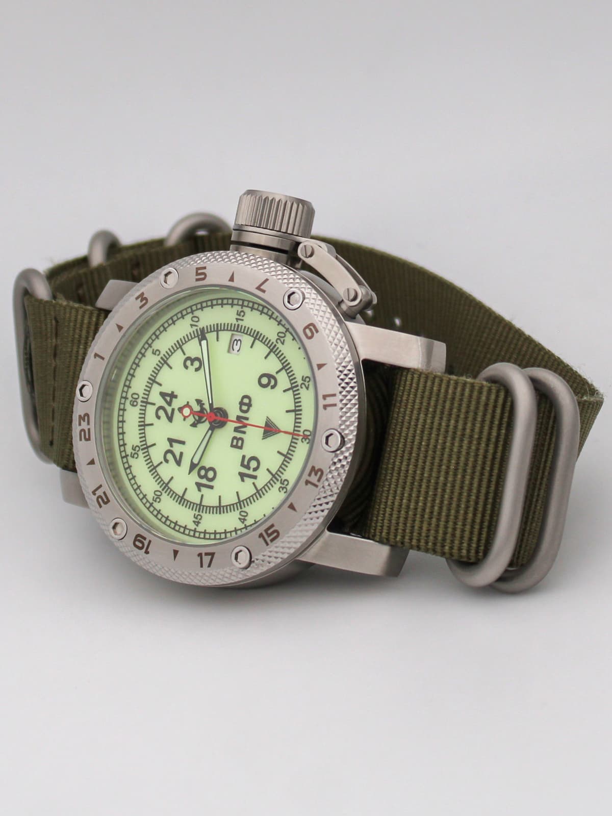 Часы ВМФ кварцевые (Ronda 515.24H) Q47.030.21