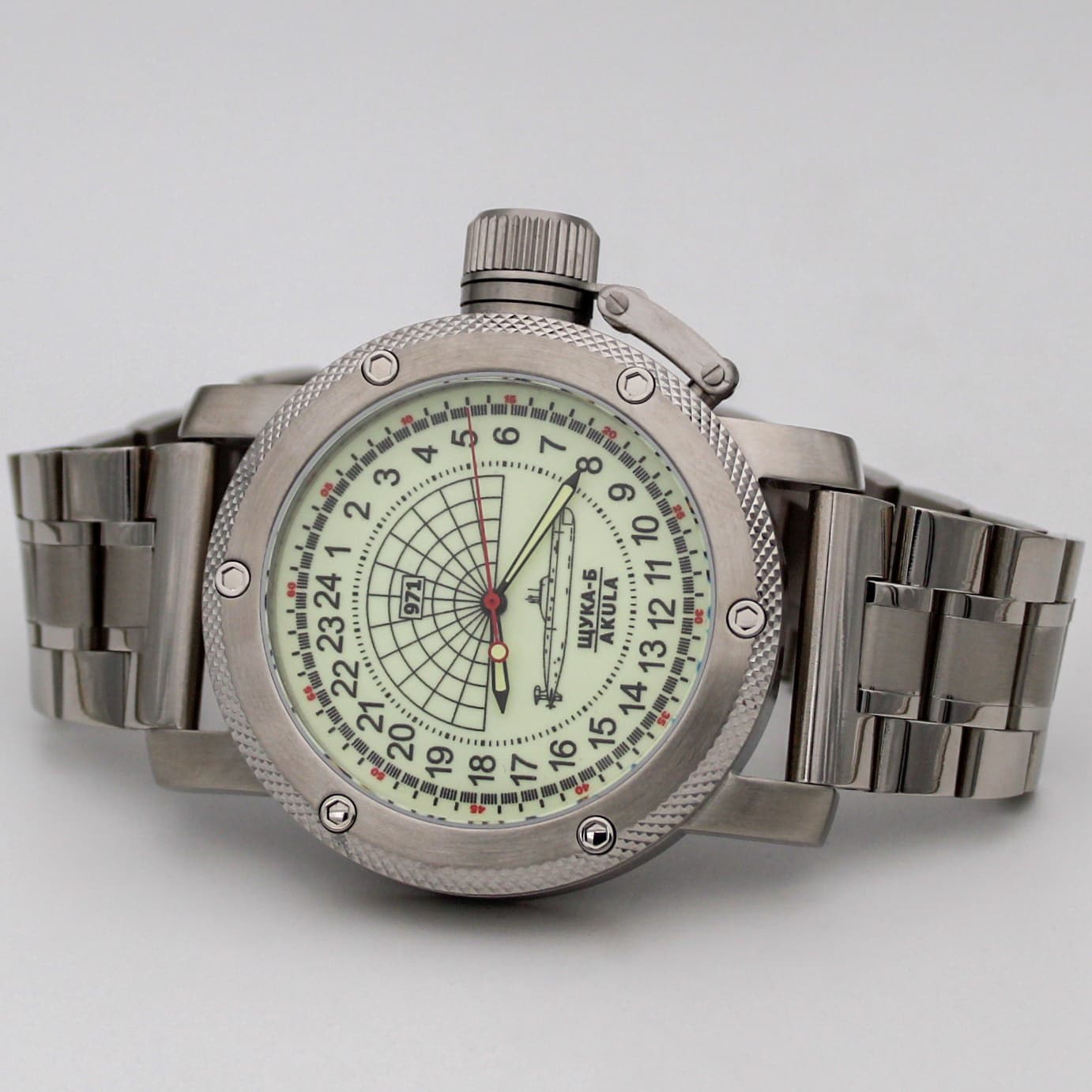Часы 971 Щука-Б (Акула), механизм Восток 2415.01