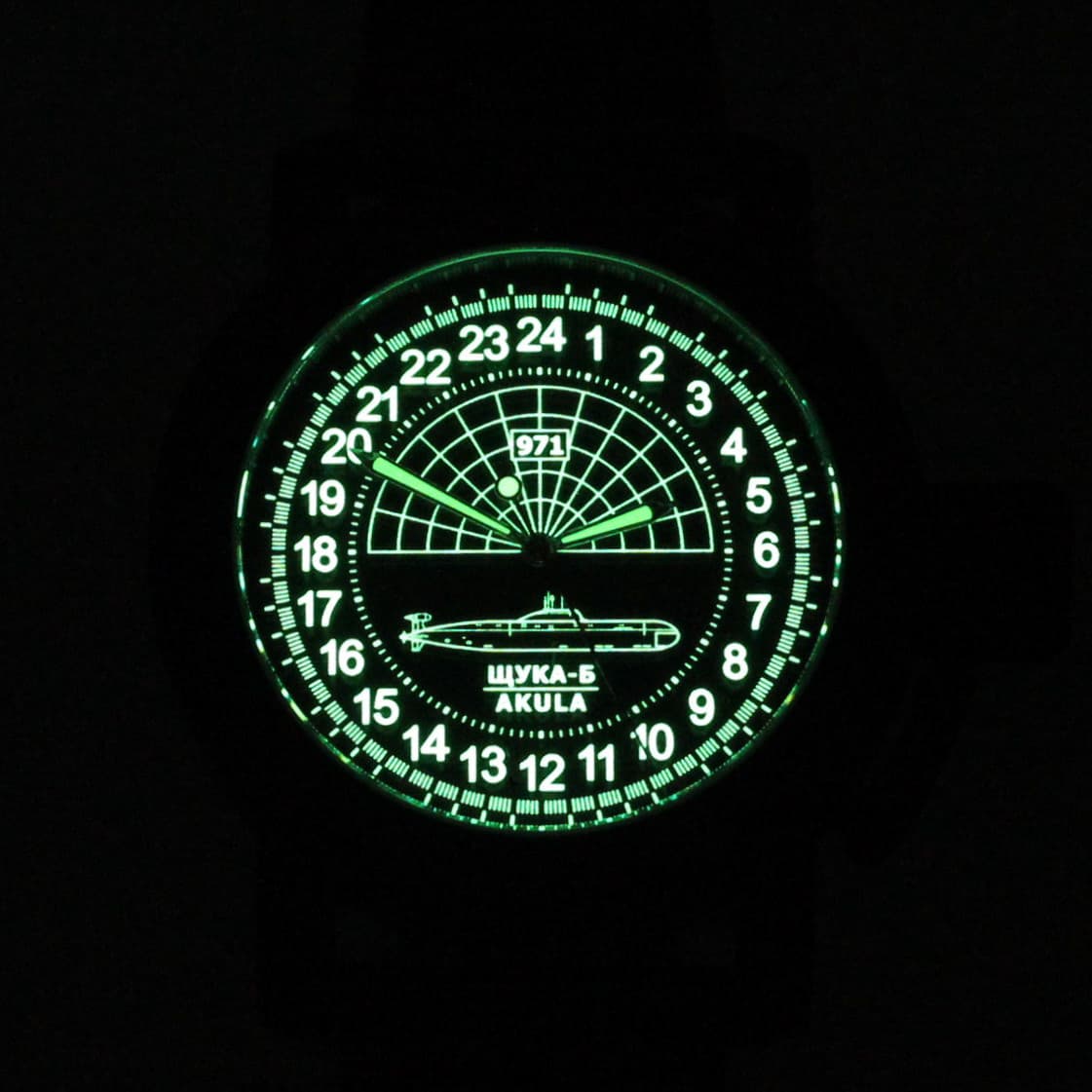 Часы 971 Щука-Б (Акула), механизм Восток 2415.01