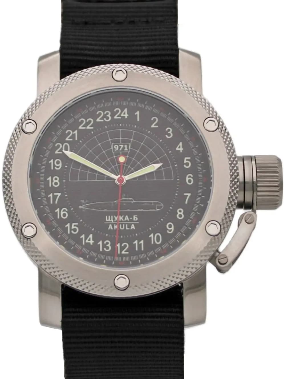 Часы 971 Щука-Б (Акула), механизм Восток 2415.01