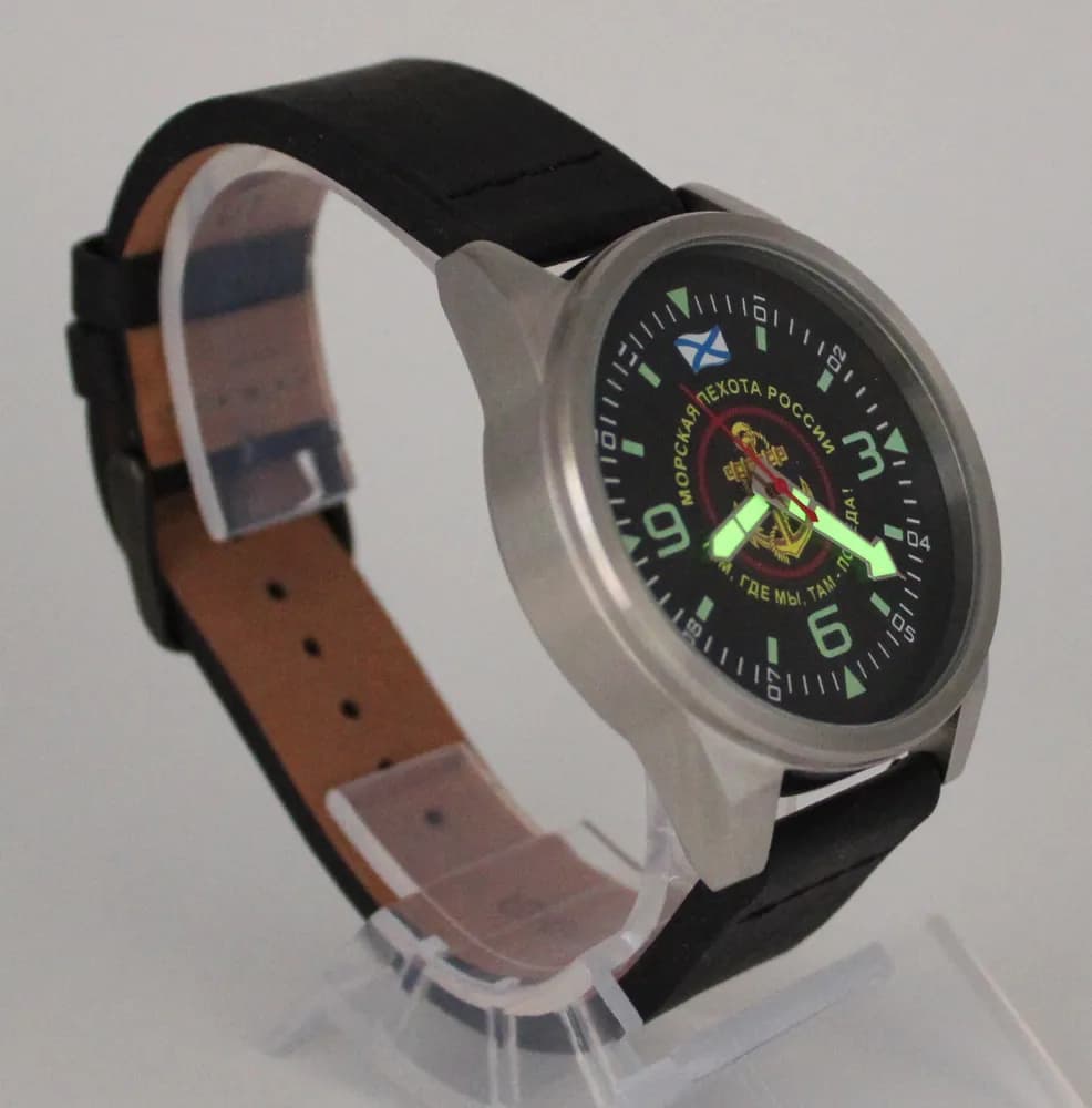 Часы наручные Морская пехота 21.167.01, механические, механизм Ракета 2609НА