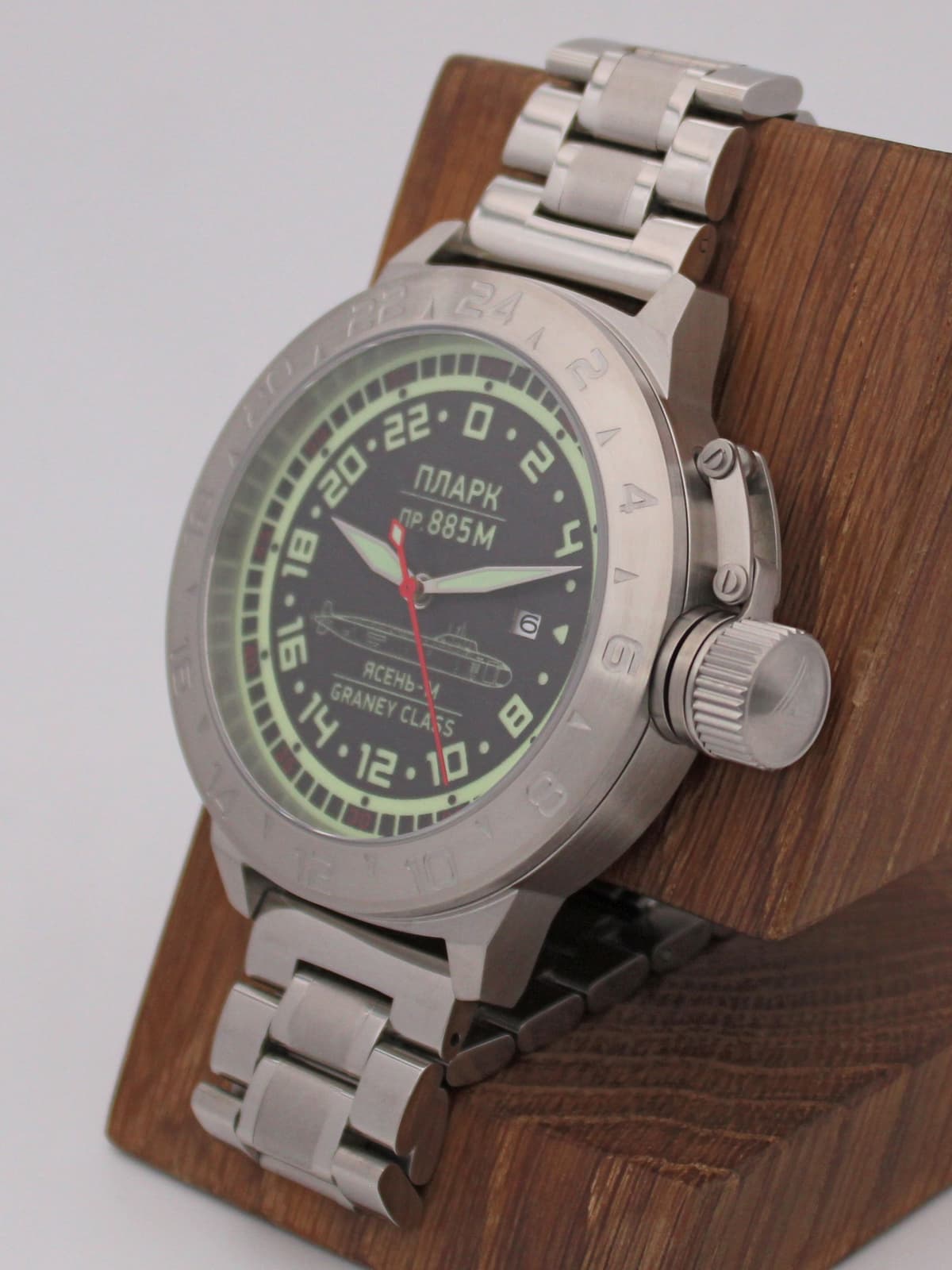 Часы ПЛАРК 885М Ясень-М (Graney class) механические с автоподзаводом (Seiko NH34A) 52.194.2