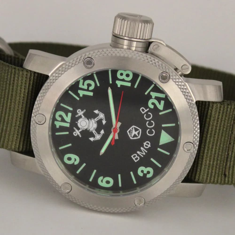 Часы наручные  ВМФ СССР  024.21  механические, механизм Ракета 2623Н